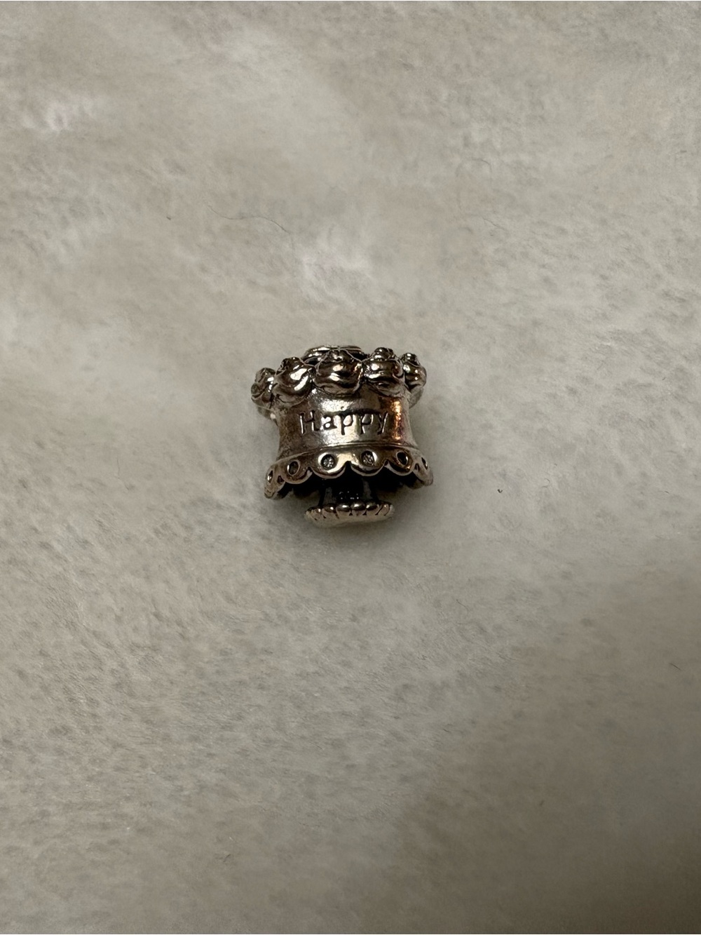 Authentic Pandora Happy Birthday Cake Charm 791289 Retired Sterling Silver Birth - Picture 5 of 7